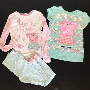 Peppa Pig pj pajama shirt 5T small kid book find